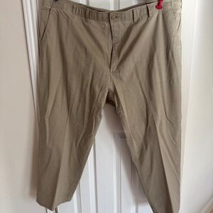 LIKE NEW Mens Big & Tall Lee Extreme Comfort Khaki Chino Tan Pants 54 x 30